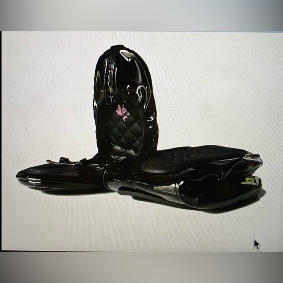 Fit In Clouds All Purpose Foldable Black Patent Flats w Matching Tote NWT - Picture 4 of 8